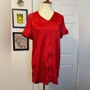 Vintage Poly Satin Night Shirt by Val Mode